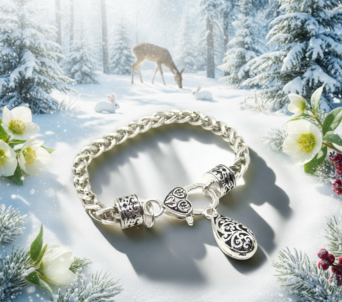 Stunning Bali Filigree Silver Chain Bracelet