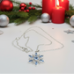 Lovely Blue Winter Snowflake Necklace