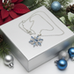 Lovely Blue Winter Snowflake Necklace