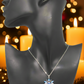 Lovely Blue Winter Snowflake Necklace
