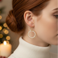 Lovely Gold and White Pearl Hoop Earrings-by Artistry Jewelry