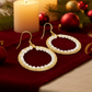 Lovely Gold and White Pearl Hoop Earrings-by Artistry Jewelry
