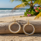 Lovely Gold and White Pearl Hoop Earrings-by Artistry Jewelry