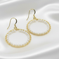 Lovely Gold and White Pearl Hoop Earrings-by Artistry Jewelry