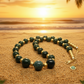 Beautiful Natural Olive Quartz, Green Tourmaline, and Druk Semi-precious, One-of-a-Kind Necklace-handcrafted by Artistry Jewelry