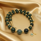 Beautiful Natural Olive Quartz, Green Tourmaline, and Druk Semi-precious, One-of-a-Kind Necklace-handcrafted by Artistry Jewelry