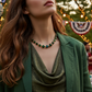 Beautiful Natural Olive Quartz, Green Tourmaline, and Druk Semi-precious, One-of-a-Kind Necklace-handcrafted by Artistry Jewelry