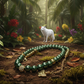 Stunning Cubic Zirconia, Czech Green Satin Beads, and Gold Hematite, Beaded Necklace, One-of-a-Kind, Crafted by Artistry Jewelry