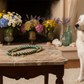 Stunning Cubic Zirconia, Czech Green Satin Beads, and Gold Hematite, Beaded Necklace, One-of-a-Kind, Crafted by Artistry Jewelry