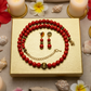 Beautiful Natural Red and Black Vein Turquoise, One-of-a-Kind, Semi-precious,  Necklace Set- handcrafted by Artistry Jewelry