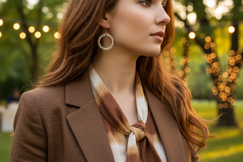 Lovely Gold and White Pearl Hoop Earrings-by Artistry Jewelry