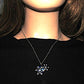 Beautiful Blue Heart and Snowflake Necklace