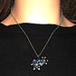 Beautiful Blue Heart and Snowflake Necklace