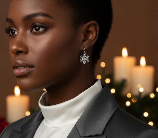 Beautiful Soft White Snowflake Earrings