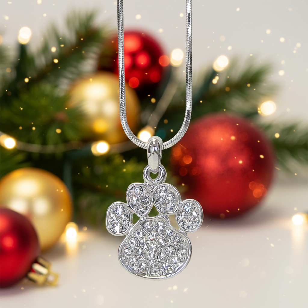 Wonderful Crystal Paw Pendant