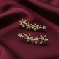 Alluring Cubic Zirconia, Gold Flower Earrings