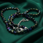 Tantalizing Blue Goldstone and Crystal Necklace