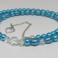 Gorgeous Turquoise, Crystal and Silver Necklace