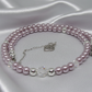 Crystal, Silver Hematite and Lilac Beads Necklace