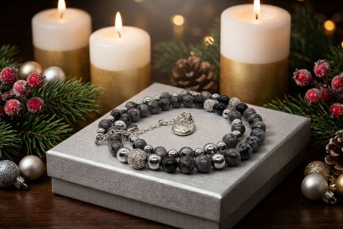 Ravishing Natural Labradorite, Cubic Zirconia, and Crystal Beaded Necklace by Artistry Jewelry