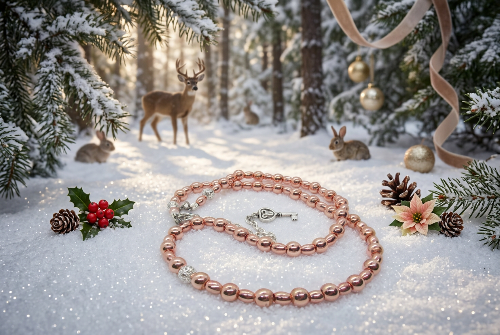 Charming Rose Gold Hematite Beaded Necklace