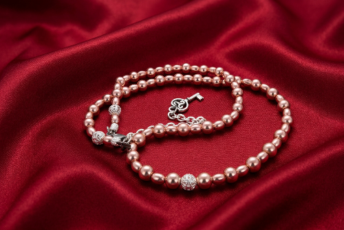 Charming Rose Gold Hematite Beaded Necklace