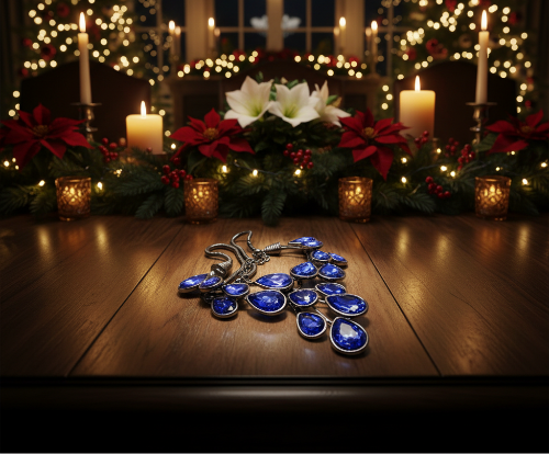 Ravishing Colbalt Blue Teardrop Necklace