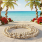 Radiant Crystal and Beige Matt Beads, Two-strand Beaded Necklace