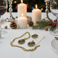 Attractive Smokey Brown and Gold Chain Necklace Set