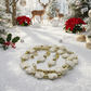 Enticing White Magnesite and Gold Beaded Necklace Set