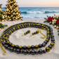 Christmas beach setting with the original jewelry as reference