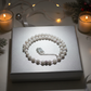 Dazzling White Moonstone and Crystal Necklace-174A
