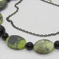 Enchanting Yellow Turquoise and Black Onyx, Semi-precious, One-of-a-Kind Necklace-handcrafted by Artistry Jewelry