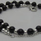 Flaunting Silver Hematite and Black Satin Pearl Beaded Necklace - handcrafted by Artistry Jewelry