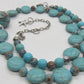 Lovely Crazy Lace Agate & Magnesite, Turquoise, Brown, Semi-precious, Beaded Necklace handcrafted by Artistry Jewelry