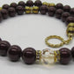 Beautiful Golden Shadow Crystal, Maroon Pearl and Gold Hematite Semi-precious Necklace-handcrafted by Artistry Jewelry