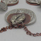 Charming Silver Leaves and Copper Discs, Copper Chain Necklace Set  One-of-a-Kind-handcrafted by Artistry Jewelry