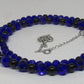Ravishing Cobalt Blue Crystal and Black Onyx Necklace