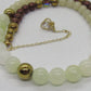 Elegant Ivory and Brown, Czech Crystal, and Gold Hematite Beaded Necklace Set, One-of-a-Kind, handcrafted by Artistry Jewelry