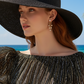Lovely Crystal and Pearl Hanging Ear Jackets
