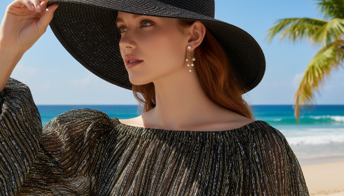 Lovely Crystal and Pearl Hanging Ear Jackets