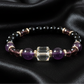 Amethyst and Black Garnet Yoga Bracelet
