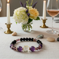 Amethyst and Black Garnet Yoga Bracelet