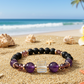 Amethyst and Black Garnet Yoga Bracelet