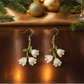 Precious White Flower Dangle Earrings