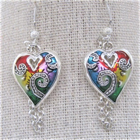 Fabulous Purple, Yellow, Red, Blue, Silver Colors and Fragile Rhinestones Chain Necklace Set A-by Artistry Jewelry