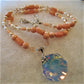 Shimmering Seaside Peach Shell 2 Matinee Necklace